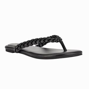 Nine West Wantit Flat Flip Flops - Black - Ireland (TE9587326)